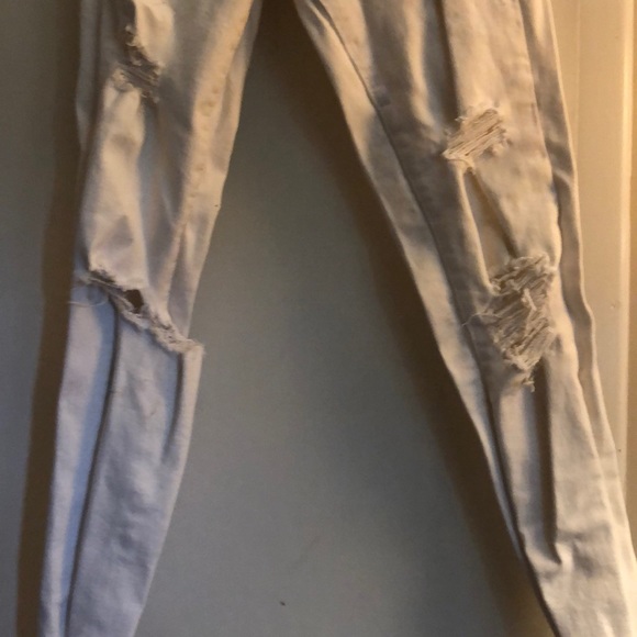 White Ripped Jeans - Picture 3 of 3